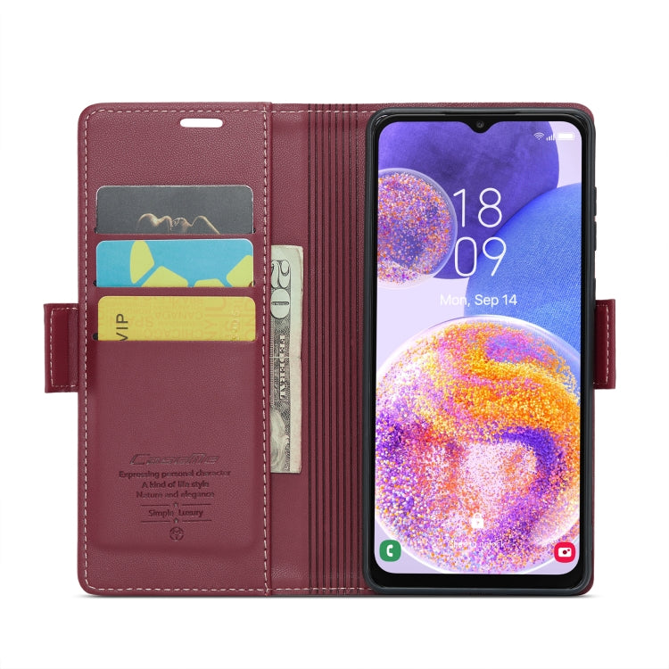 Samsung Galaxy A23 Case - RFID Anti-Theft Leather with Butterfly Buckle & Litchi Texture