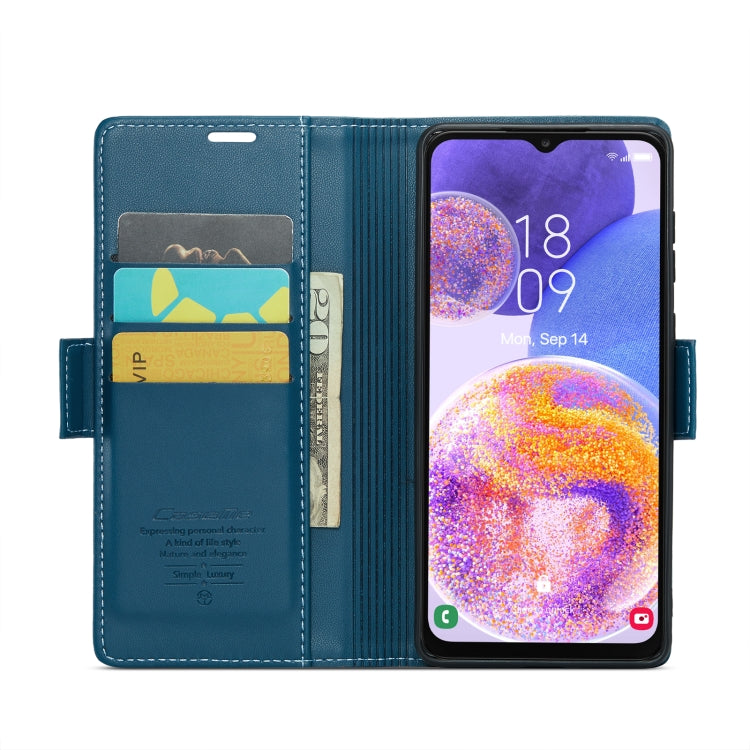 Samsung Galaxy A23 Case - RFID Anti-Theft Leather with Butterfly Buckle & Litchi Texture