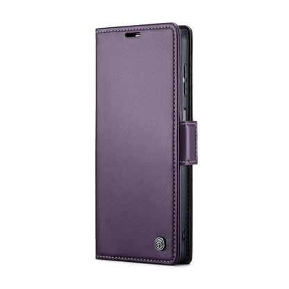 Samsung Galaxy A23 Case - RFID Anti-Theft Leather with Butterfly Buckle & Litchi Texture