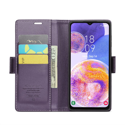 Samsung Galaxy A23 Case - RFID Anti-Theft Leather with Butterfly Buckle & Litchi Texture