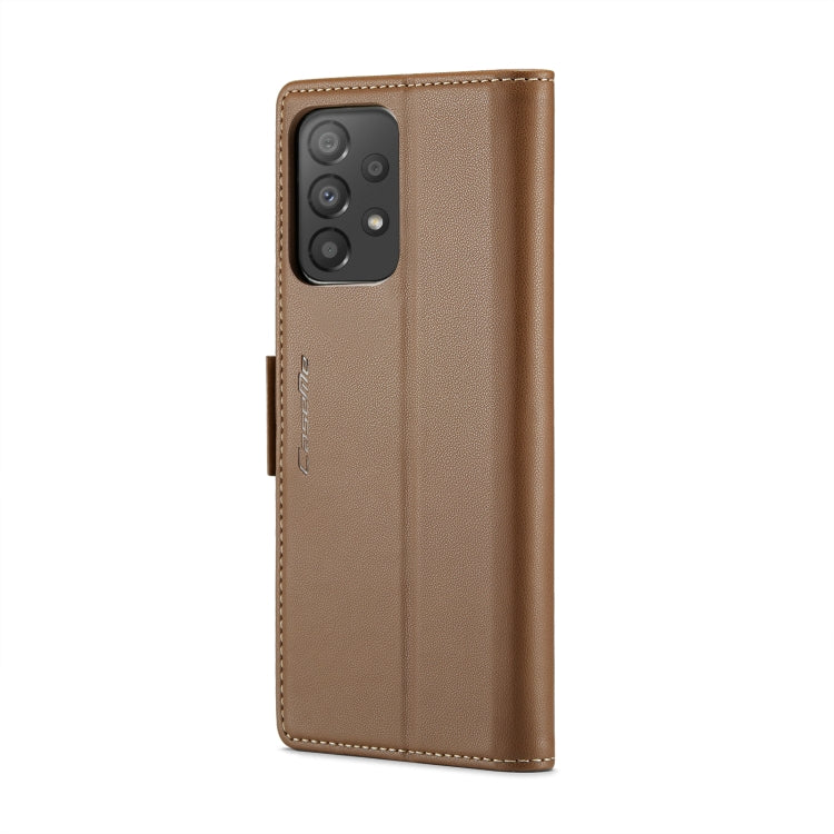 Samsung Galaxy A33 5G Case - RFID Anti-theft, Card Slot, Stand, Litchi Texture Leather, Butterfly Buckle