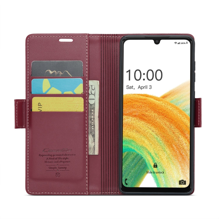 Samsung Galaxy A33 5G Case - RFID Anti-theft, Card Slot, Stand, Litchi Texture Leather, Butterfly Buckle