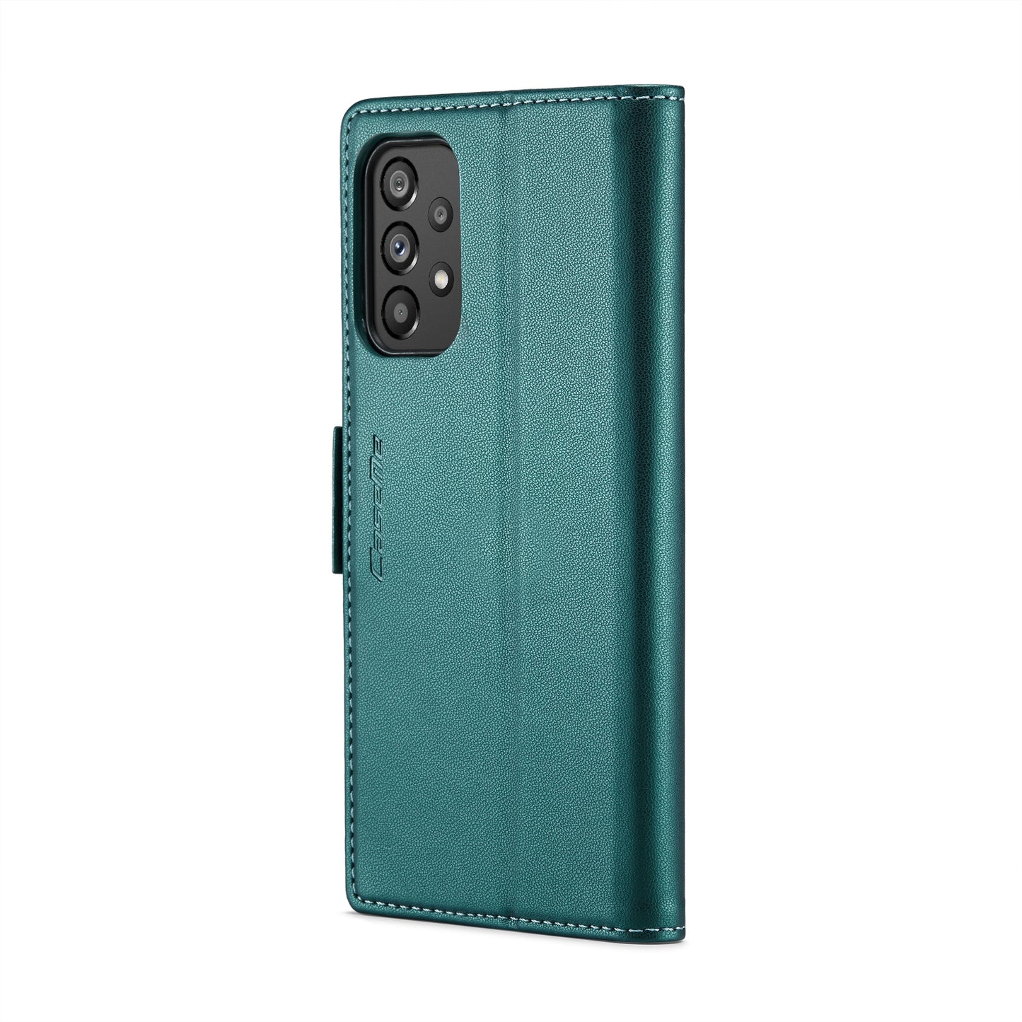 Samsung Galaxy A73 5G Leather Case - RFID Anti-Theft Litchi Texture with Butterfly Buckle, Card Slot, Wallet, Stand Feature