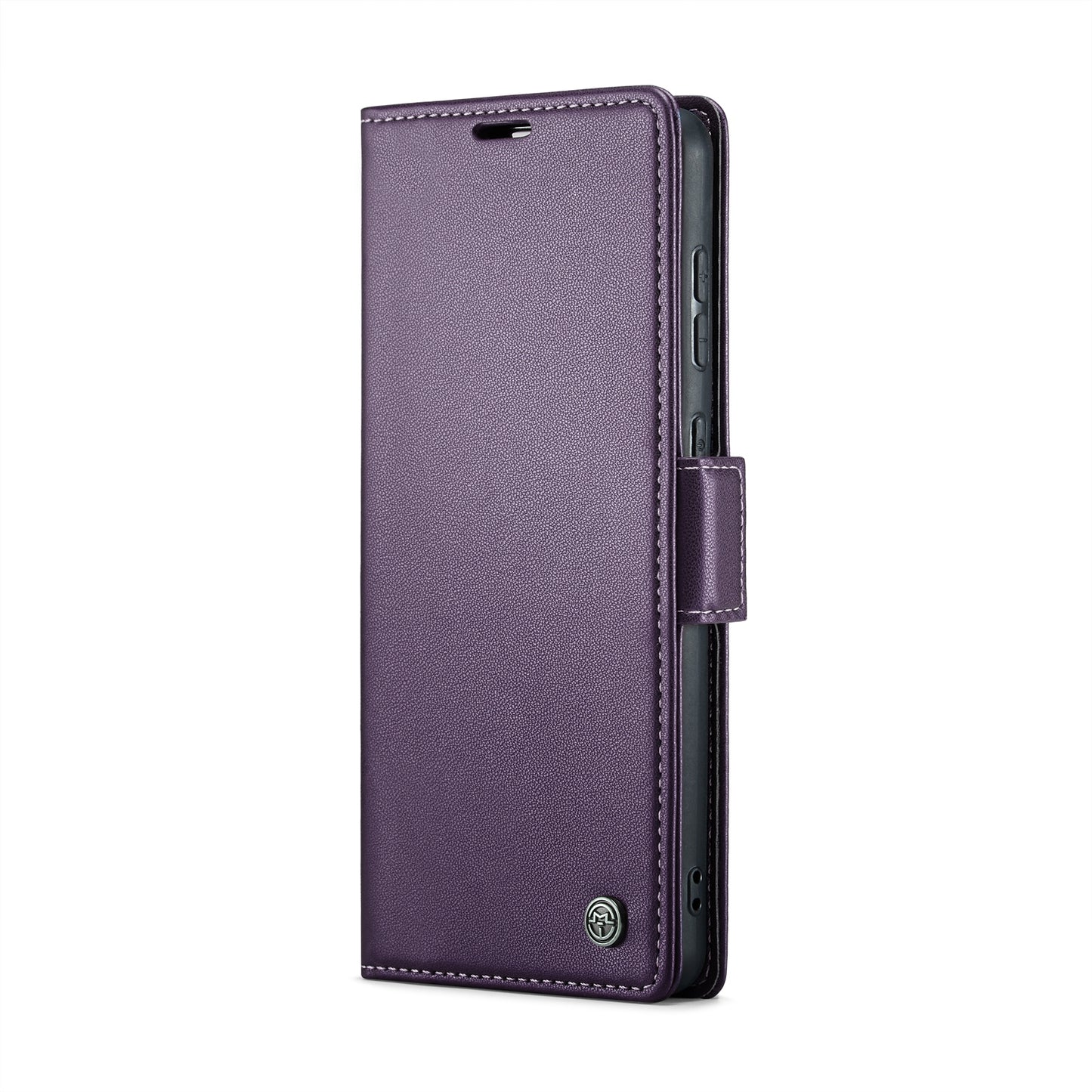 Samsung Galaxy A73 5G Leather Case - RFID Anti-Theft Litchi Texture with Butterfly Buckle, Card Slot, Wallet, Stand Feature