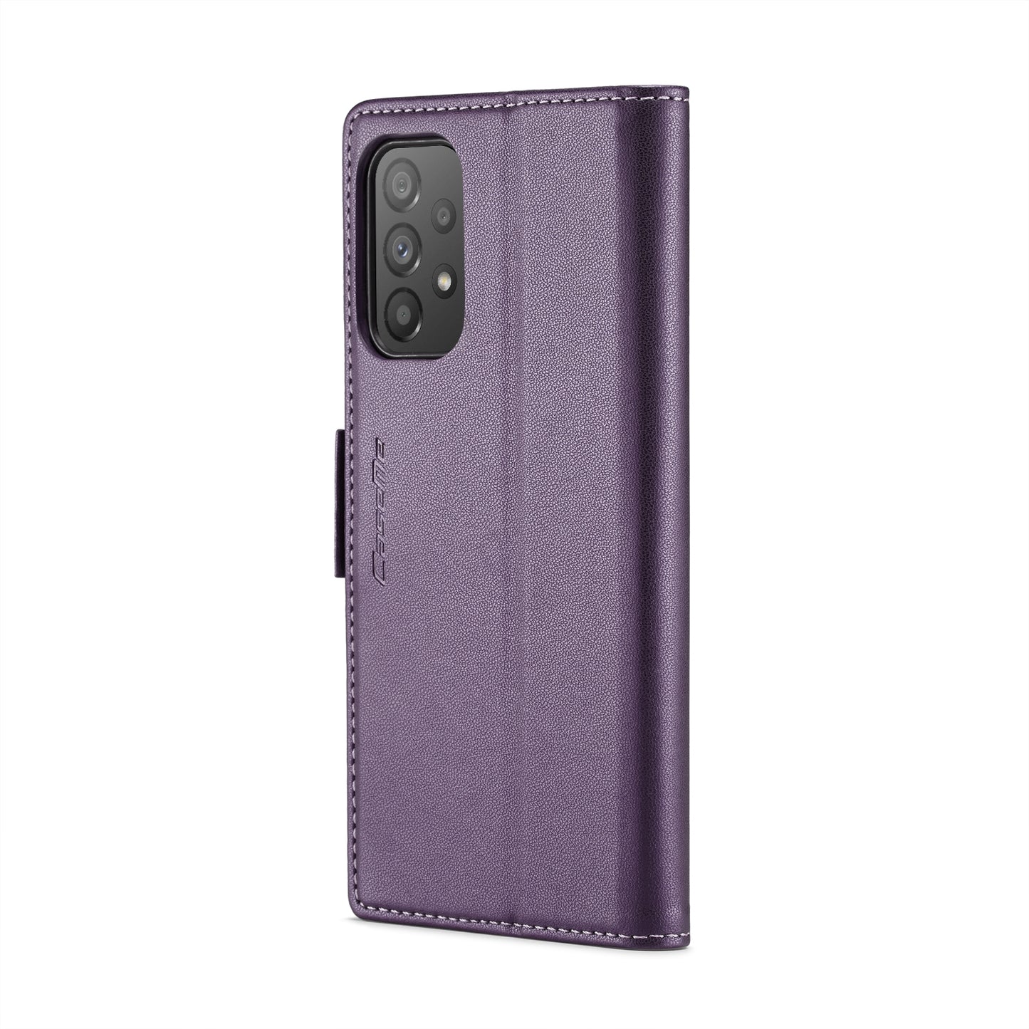 Samsung Galaxy A73 5G Leather Case - RFID Anti-Theft Litchi Texture with Butterfly Buckle, Card Slot, Wallet, Stand Feature