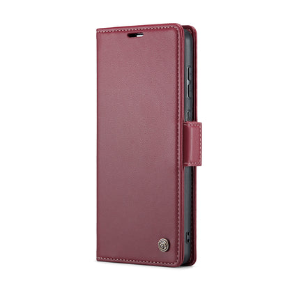 Samsung Galaxy S20 Leather Case - RFID Anti-Theft, Butterfly Buckle, Card Slot, Stand, Litchi Texture