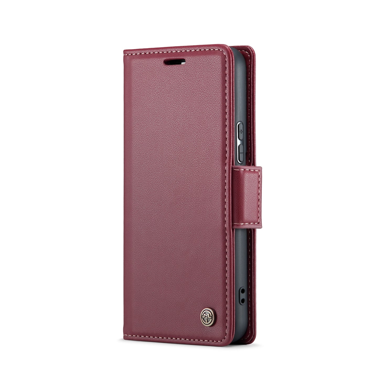 Samsung Galaxy S22 5G Leather Case - RFID, Butterfly Buckle, Card Slot, Stand, Litchi Texture