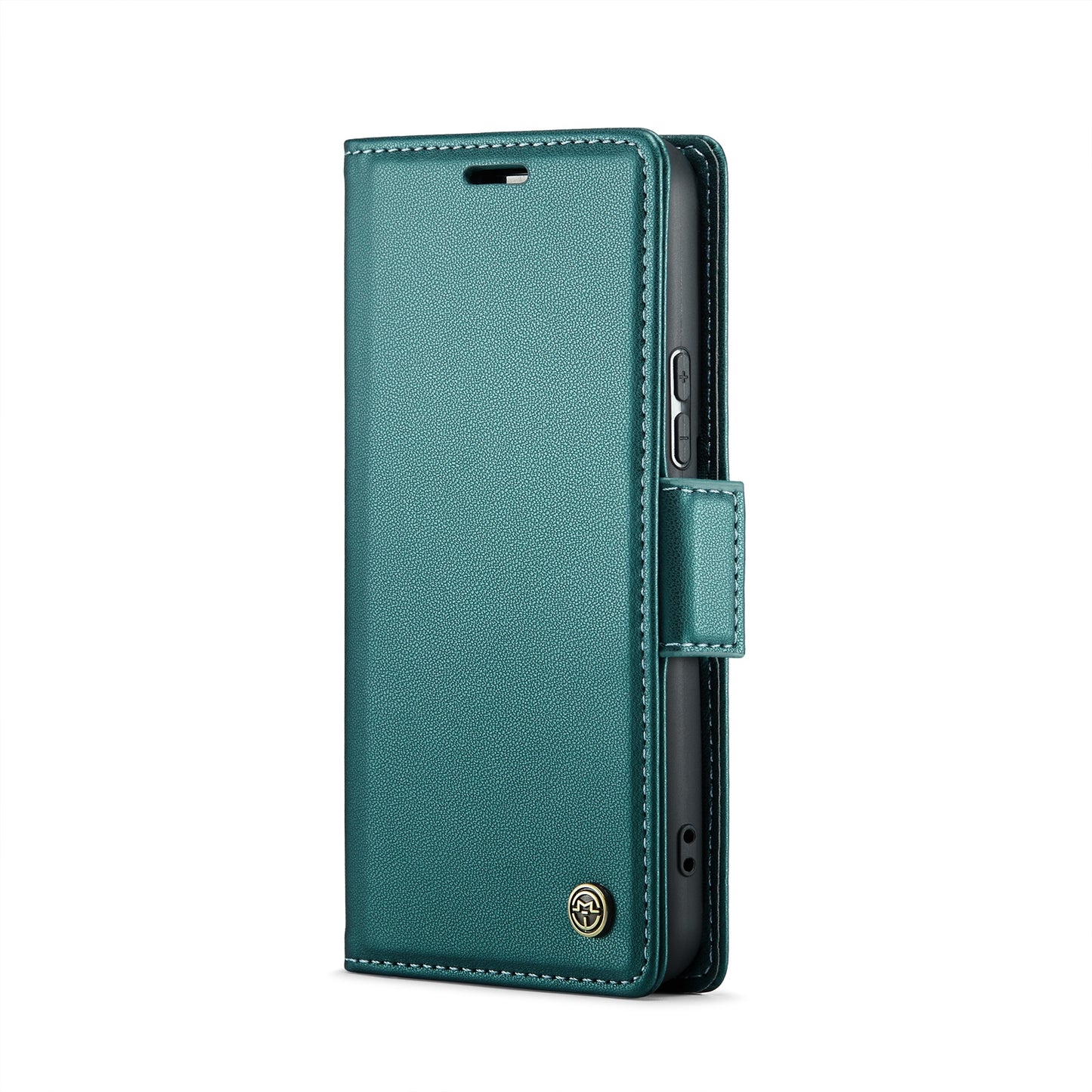 Samsung Galaxy S22 5G Leather Case - RFID, Butterfly Buckle, Card Slot, Stand, Litchi Texture