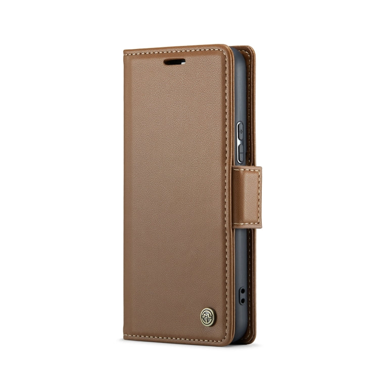 Samsung Galaxy S22+ 5G Case - RFID Anti-theft Leather, Butterfly Buckle, Card Slot, Stand - Litchi Texture