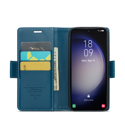 Samsung Galaxy S23 5G Case - Litchi Texture, RFID Leather Wallet Case