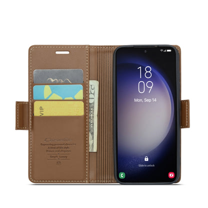 Samsung Galaxy S23+ 5G Leather Case - RFID Anti-theft Butterfly Buckle, Card Wallet & Stand, Litchi Texture