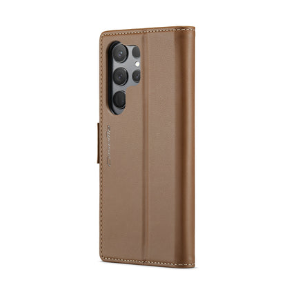 Samsung Galaxy S23 Ultra 5G Case - RFID Leather Wallet with Stand, Card Slot & Litchi Texture