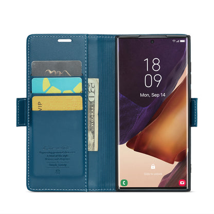 Samsung Galaxy Note20 Ultra Leather Case - RFID Wallet, Stand, Card Slot, Litchi Texture