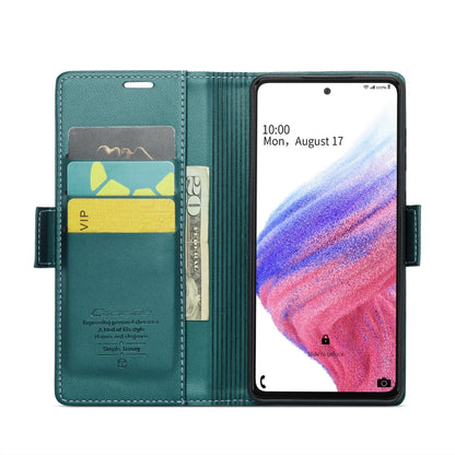 Samsung Galaxy A53 Leather Case - RFID, Wallet, Stand, Card Slot, Litchi Texture