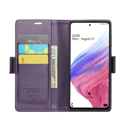 Samsung Galaxy A53 Leather Case - RFID, Wallet, Stand, Card Slot, Litchi Texture