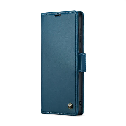 Samsung Galaxy S21 FE 5G Case - RFID Leather Wallet, Stand Feature, Card Slot, Litchi Texture