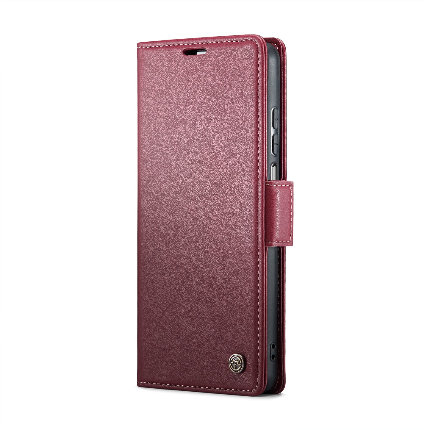 Samsung Galaxy A12 5G Case - RFID Anti-Theft, Butterfly Buckle, Card Slot, Litchi Texture Leather