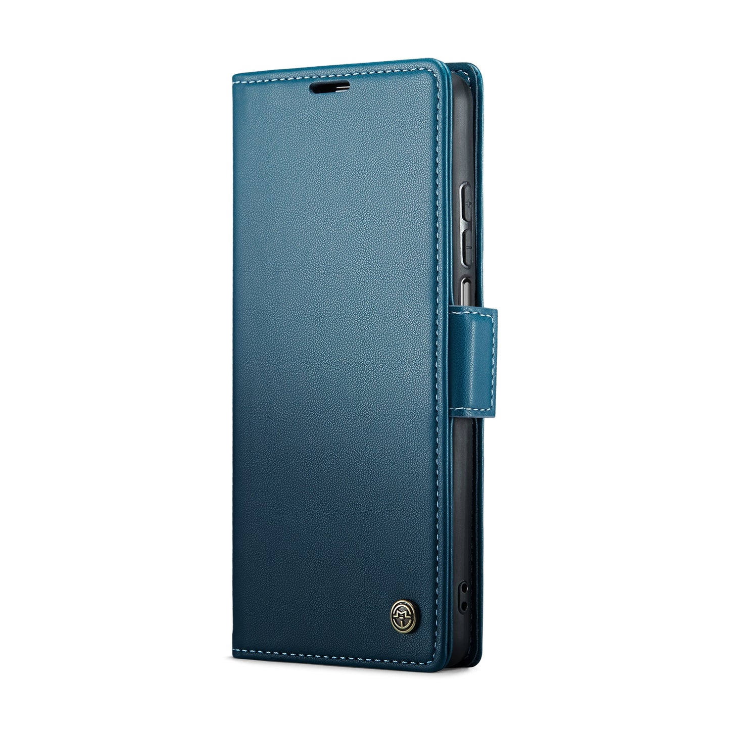 Samsung Galaxy A12 5G Case - RFID Anti-Theft, Butterfly Buckle, Card Slot, Litchi Texture Leather