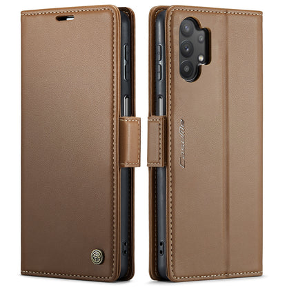 Samsung Galaxy A32/M32 5G Case - RFID Leather Wallet, Stand, Card Slot, Litchi Texture