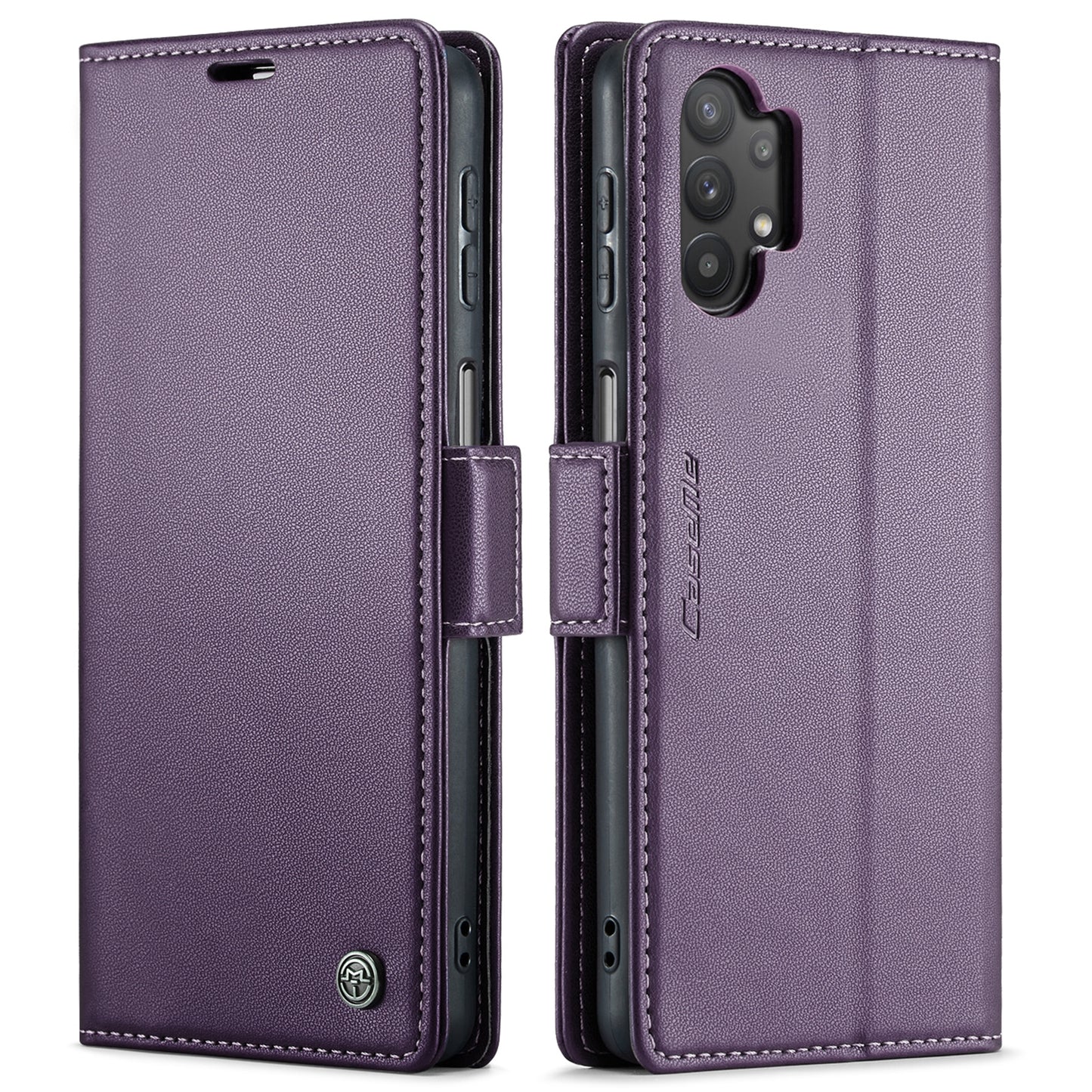 Samsung Galaxy A32/M32 5G Case - RFID Leather Wallet, Stand, Card Slot, Litchi Texture