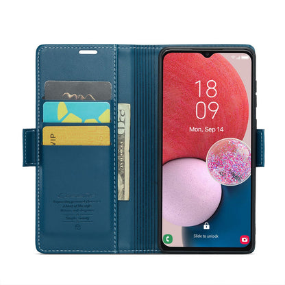 Samsung Galaxy A13/A04/M13 5G Butterfly Buckle Leather Case - RFID, Card Slot, Stand Feature