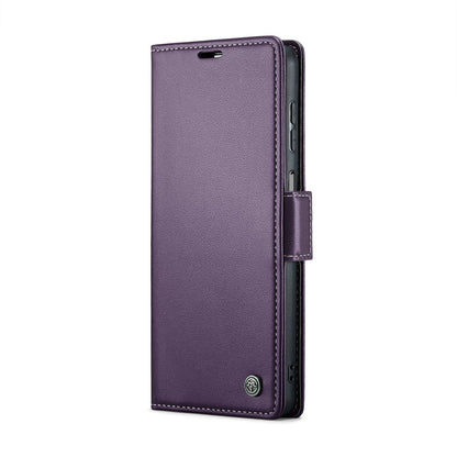 Samsung Galaxy A13/A04/M13 5G Butterfly Buckle Leather Case - RFID, Card Slot, Stand Feature