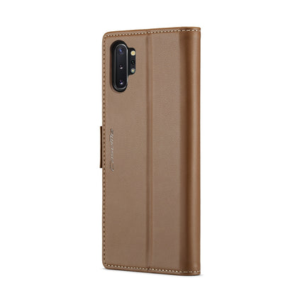 Samsung Galaxy Note10+ RFID Leather Case - Litchi Texture with Card Slot & Stand