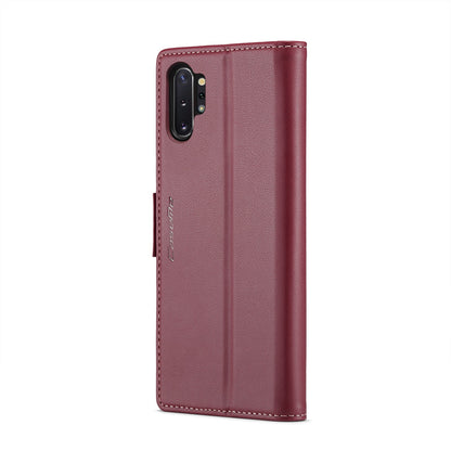 Samsung Galaxy Note10+ RFID Leather Case - Litchi Texture with Card Slot & Stand