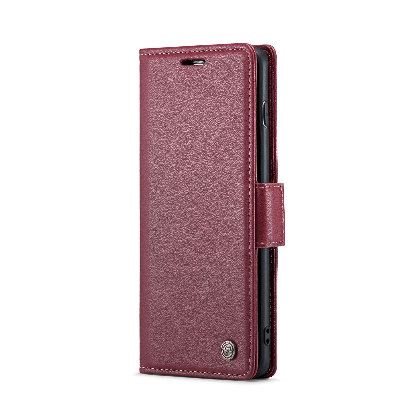 Samsung Galaxy S10 Leather Case - RFID Anti-Theft, Card Slot, Stand, Butterfly Buckle, Litchi Texture