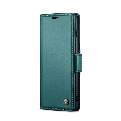 Samsung Galaxy S10 Leather Case - RFID Anti-Theft, Card Slot, Stand, Butterfly Buckle, Litchi Texture