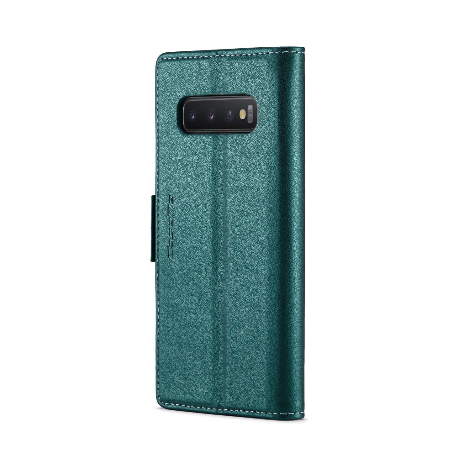 Samsung Galaxy S10 Leather Case - RFID Anti-Theft, Card Slot, Stand, Butterfly Buckle, Litchi Texture