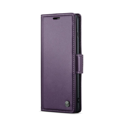 Samsung Galaxy S10 Leather Case - RFID Anti-Theft, Card Slot, Stand, Butterfly Buckle, Litchi Texture