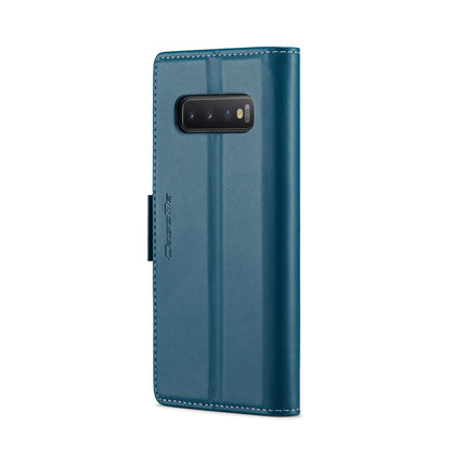 Samsung Galaxy S10+ Case - RFID Anti-Theft, Butterfly Buckle, Litchi Leather with Card Slot & Stand