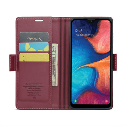 Samsung Galaxy A20/A30/M10s Case - Butterfly Buckle, Litchi Texture, RFID Anti-theft, Leather Wallet & Stand