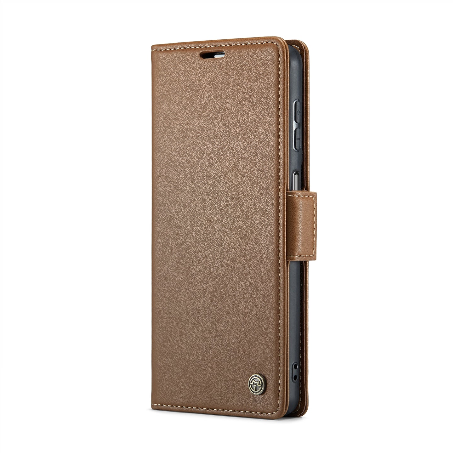 Samsung Galaxy A14 4G/5G Leather Case - RFID Anti-Theft, Butterfly Buckle, Card Slot, Litchi Texture