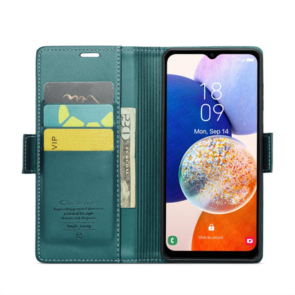 Samsung Galaxy A14 4G/5G Leather Case - RFID Anti-Theft, Butterfly Buckle, Card Slot, Litchi Texture