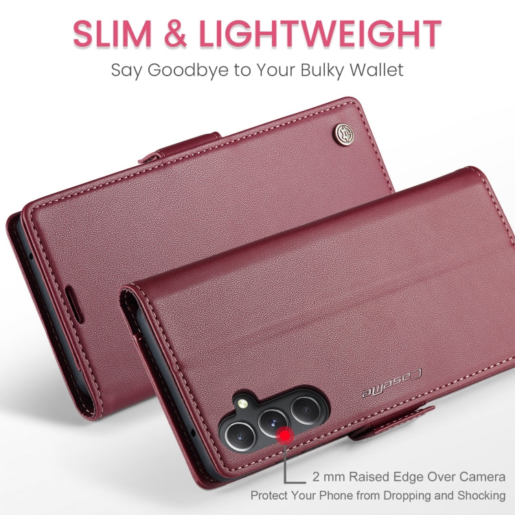 Samsung Galaxy S23 FE 5G Leather Case - RFID, Butterfly Buckle, Litchi Texture