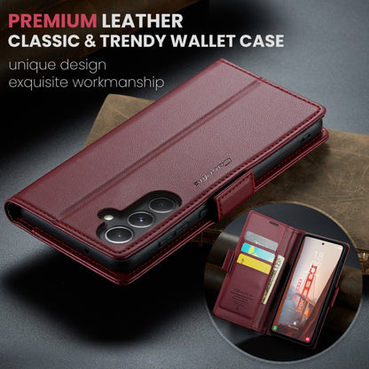 Samsung Galaxy S23 FE 5G Leather Case - RFID, Butterfly Buckle, Litchi Texture