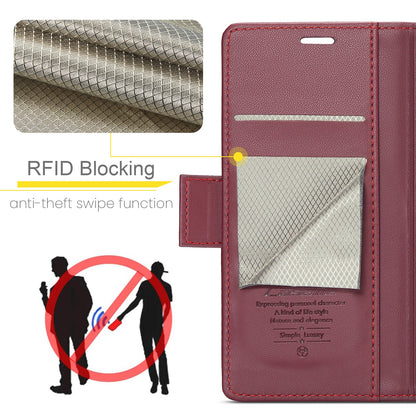 Samsung Galaxy S23 FE 5G Leather Case - RFID, Butterfly Buckle, Litchi Texture