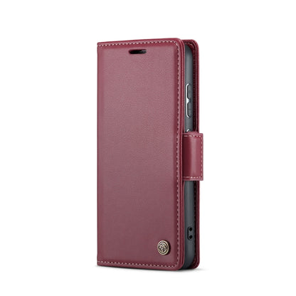 Samsung Galaxy S24+ Leather Case - RFID Anti-theft, Butterfly Buckle, Card Slot, Litchi Texture