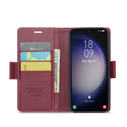 Samsung Galaxy S24+ Leather Case - RFID Anti-theft, Butterfly Buckle, Card Slot, Litchi Texture