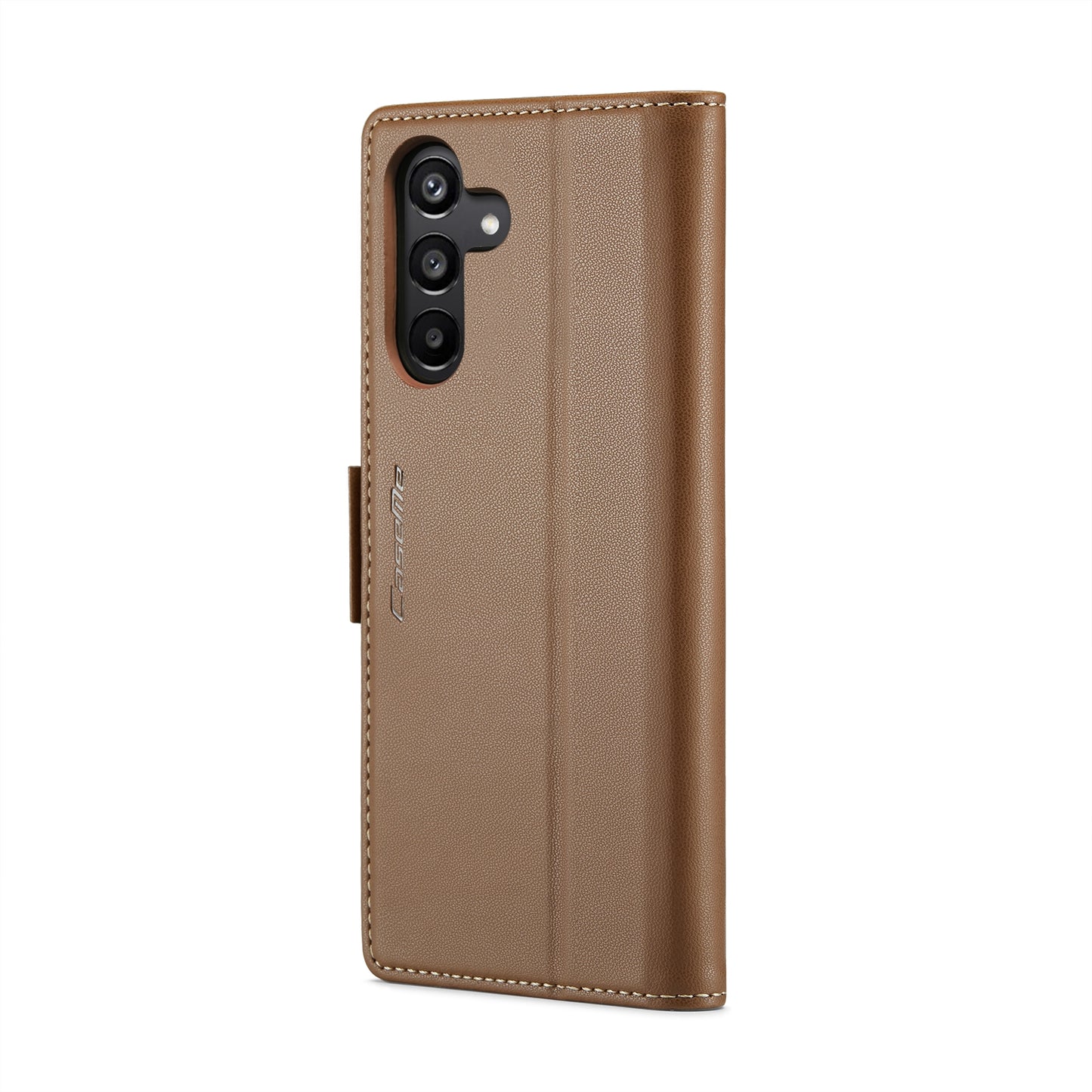 Samsung Galaxy A15 5G Leather Case - RFID Anti-theft, Card Slot, Stand Feature, Litchi Texture