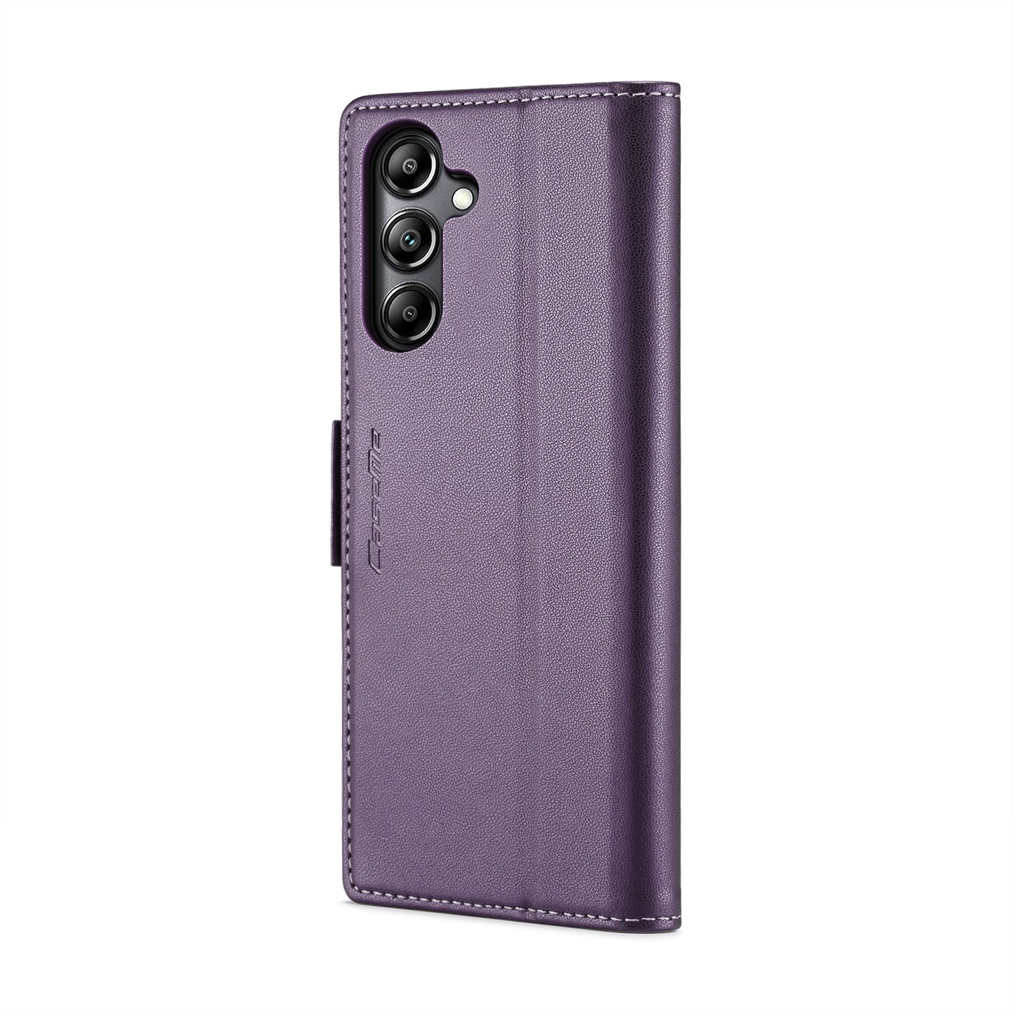 Samsung Galaxy A05s Leather Case - RFID Anti-theft Butterfly Buckle, Card Wallet & Stand - Litchi Texture