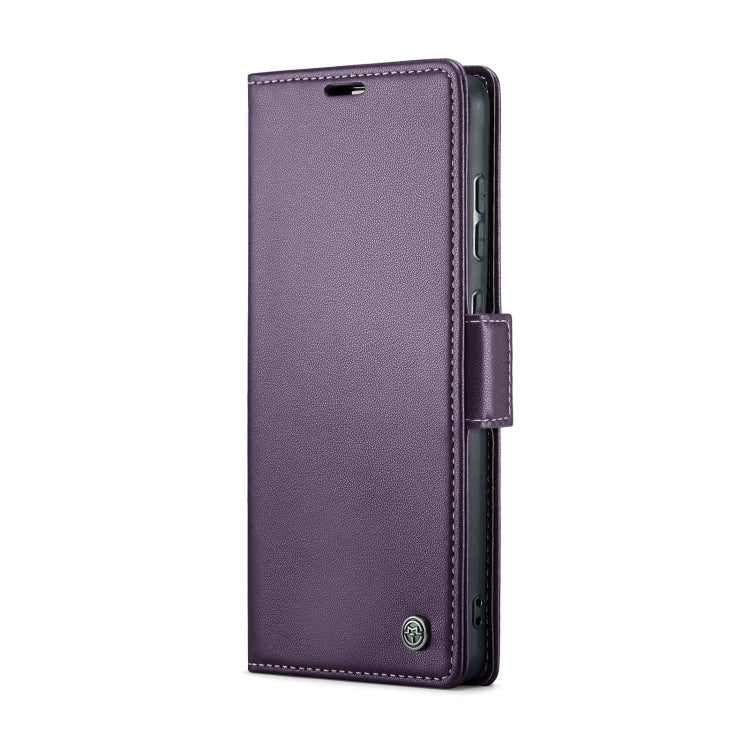 Samsung Galaxy A55 Case - Litchi Texture Leather, RFID Anti-Theft, Butterfly Buckle, Card Holder