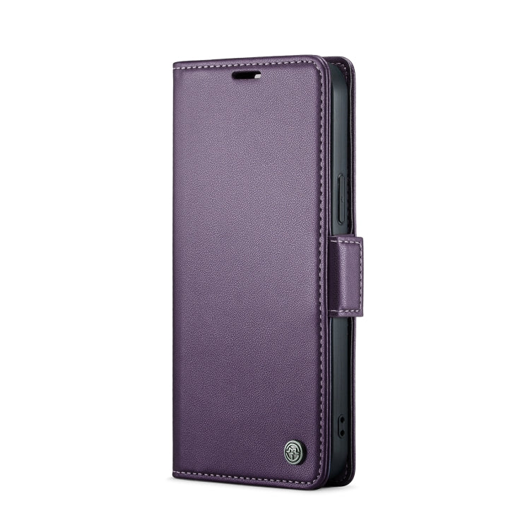 iPhone 14 Pro Leather Case - RFID, Butterfly Buckle, Card Slot, Litchi Texture