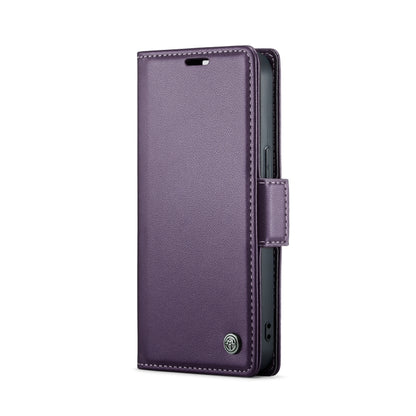 iPhone 13 Leather Case - RFID, Butterfly Buckle, Card Slot, Litchi Texture