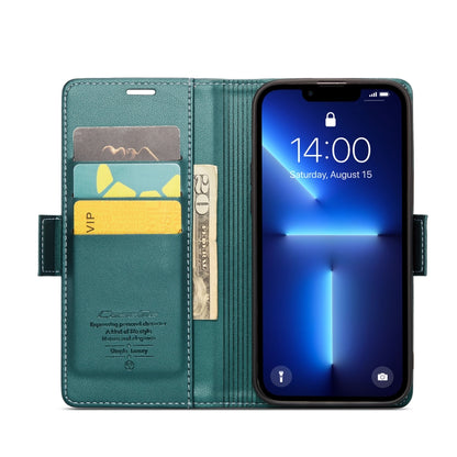 iPhone 13 Pro Max Case - RFID, Litchi Leather, Butterfly Buckle, Card Slot