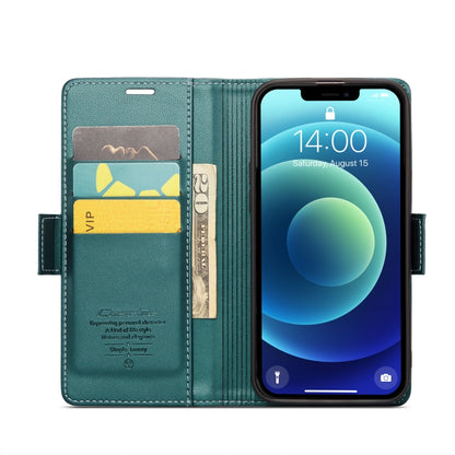 iPhone 12/12 Pro Leather Case - Butterfly Buckle, RFID, Litchi Texture, Card Slot