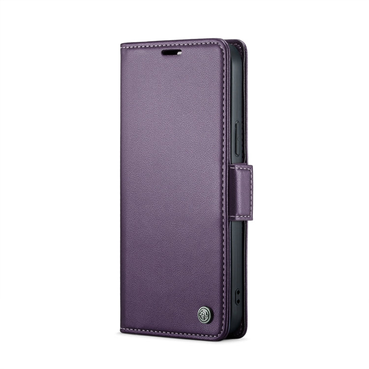 iPhone 12/12 Pro Leather Case - Butterfly Buckle, RFID, Litchi Texture, Card Slot