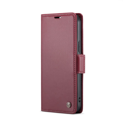 iPhone 12 Pro Max Case - RFID, Litchi Leather, Butterfly Buckle, Card Slot